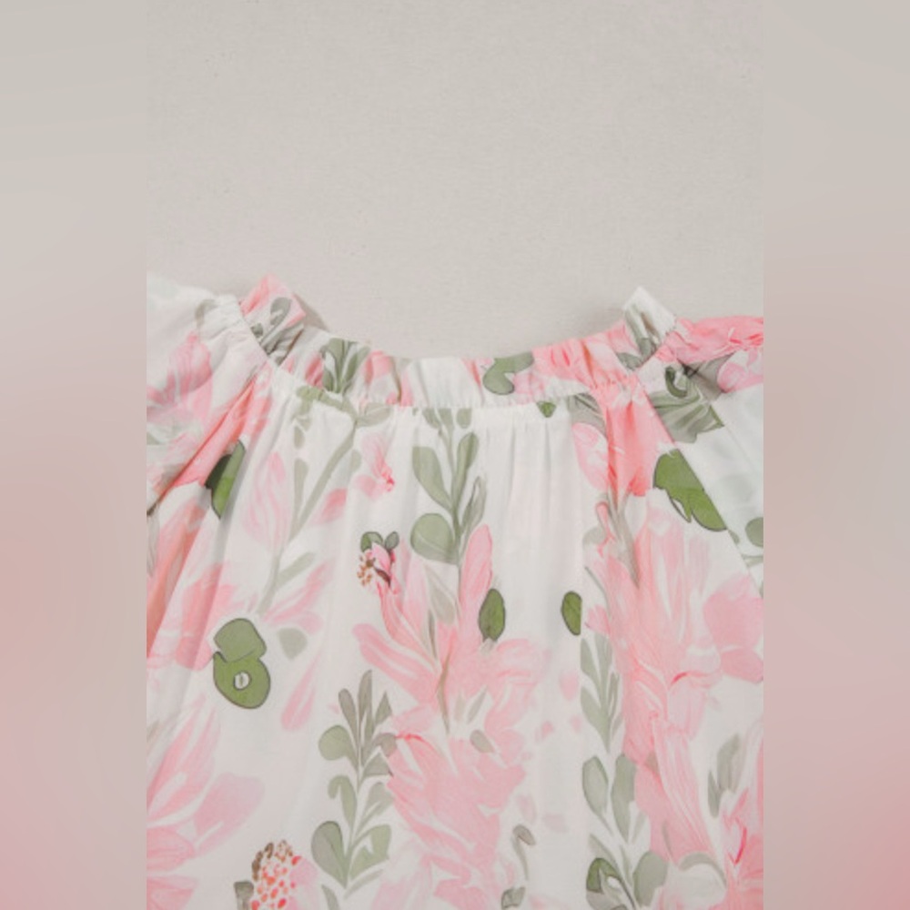 Floral layered short sleeve dress - Picture 7 of 12